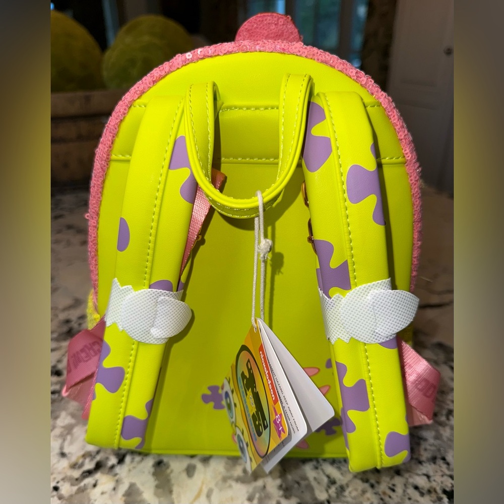 NWT Loungefly SpongeBob SquarePants Patrick Star Sequin Cosplay Mini Backpack - Picture 4 of 10